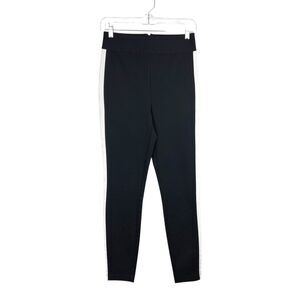 BCBGeneration Pants Women 6 Black White Stripe Seam Skinny Stretch Casual